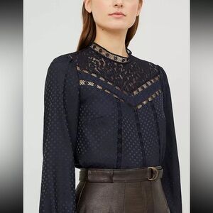 Elegant Black Lace Women's Top